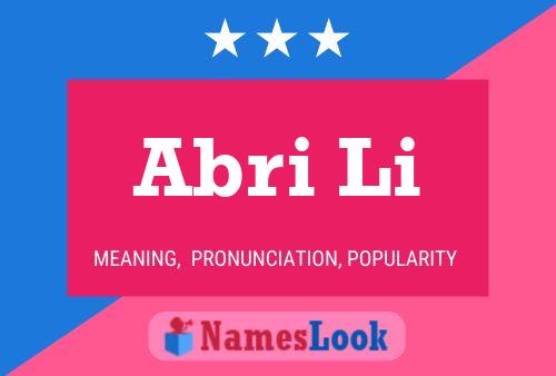 Abri Li Name Poster