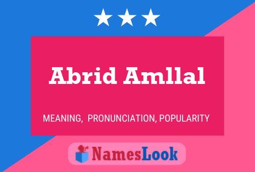 Abrid Amllal Name Poster