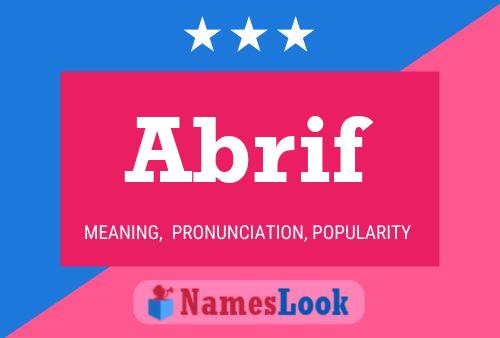 Abrif Name Poster