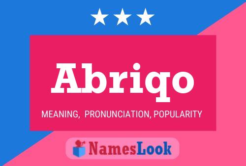 Abriqo Name Poster