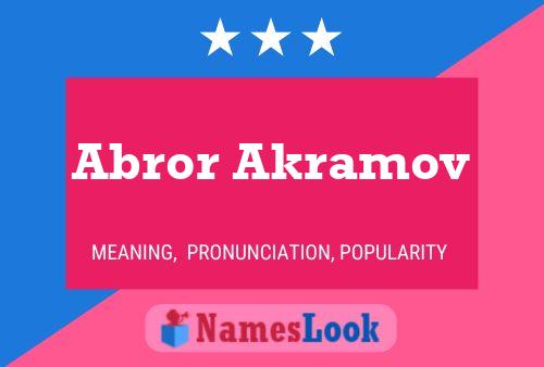 Abror Akramov Name Poster