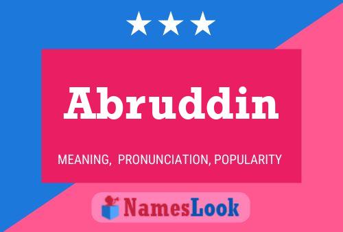 Abruddin Name Poster