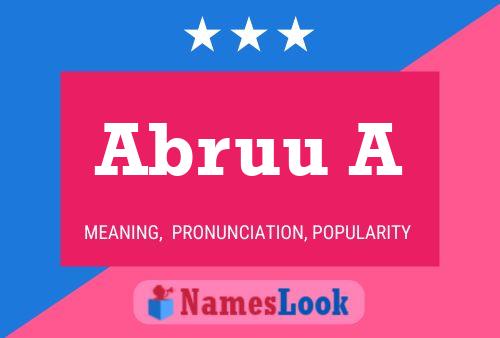 Abruu A Name Poster