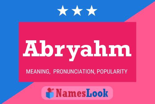 Abryahm Name Poster