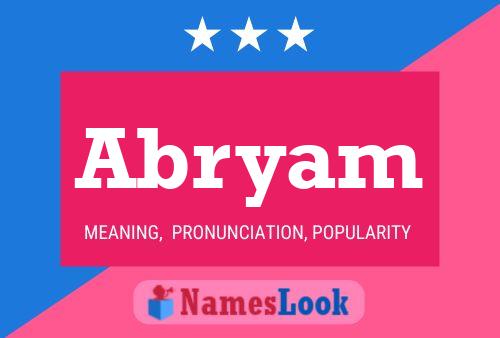 Abryam Name Poster