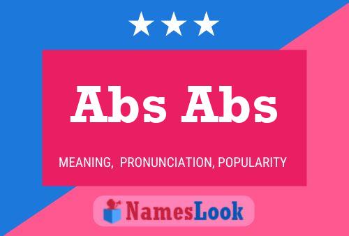 Abs Abs Name Poster