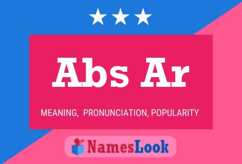 Abs Ar Name Poster