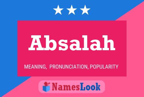 Absalah Name Poster