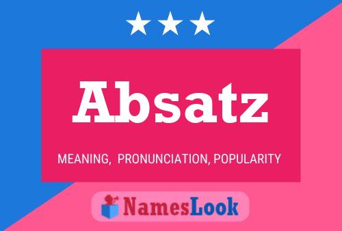 Absatz Name Poster