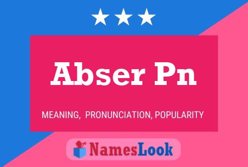 Abser Pn Name Poster