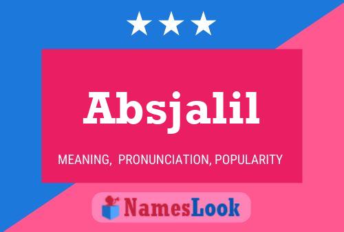 Absjalil Name Poster