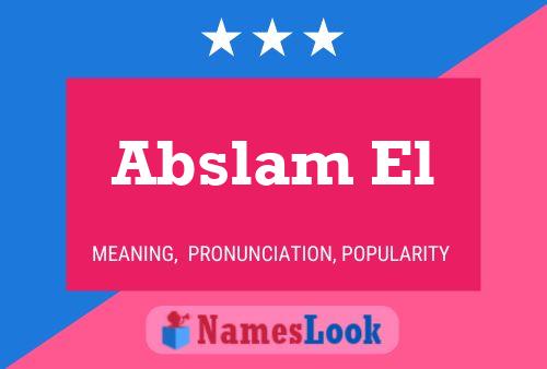 Abslam El Name Poster