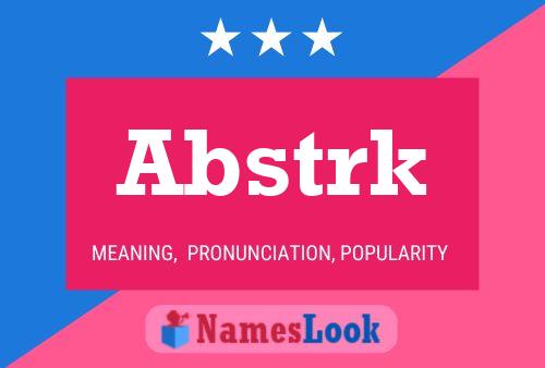 Abstrk Name Poster