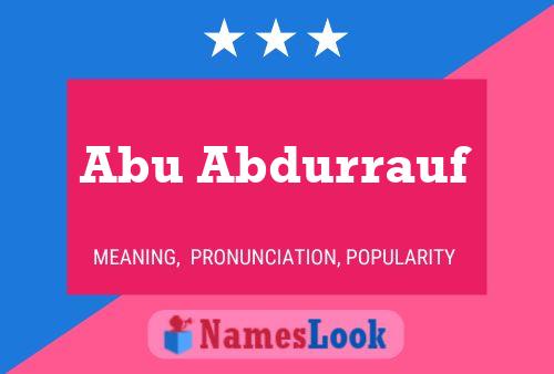 Abu Abdurrauf Name Poster