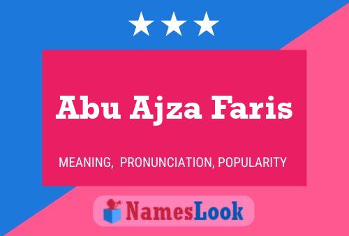 Abu Ajza Faris Name Poster