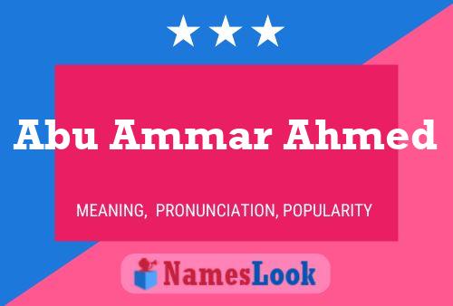 Abu Ammar Ahmed Name Poster