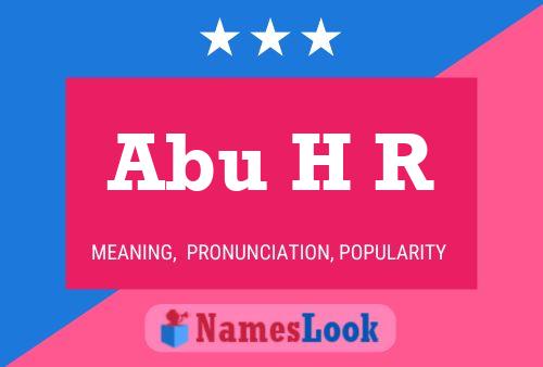 Abu H R Name Poster