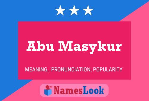 Abu Masykur Name Poster