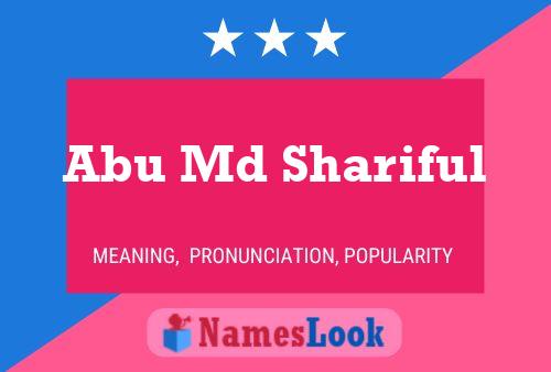 Abu Md Shariful Name Poster