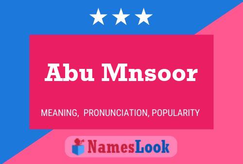 Abu Mnsoor Name Poster