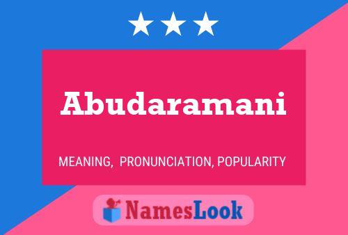 Abudaramani Name Poster