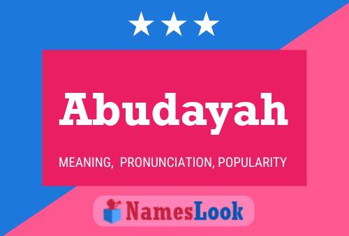 Abudayah Name Poster