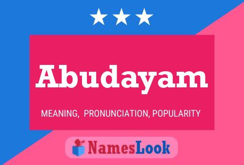 Abudayam Name Poster