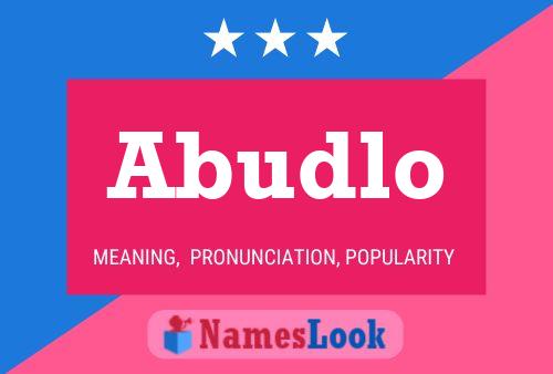 Abudlo Name Poster