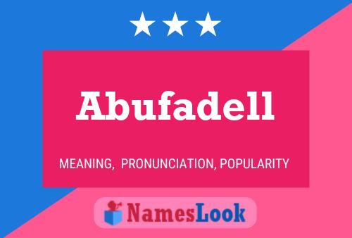 Abufadell Name Poster