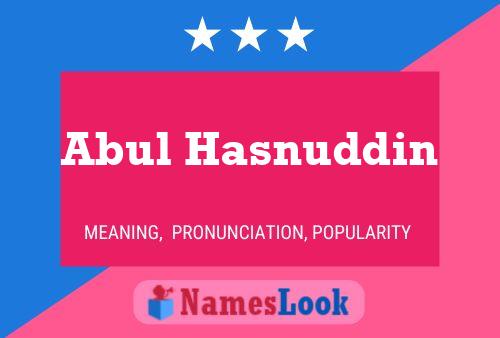 Abul Hasnuddin Name Poster