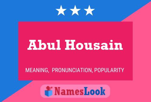 Abul Housain Name Poster