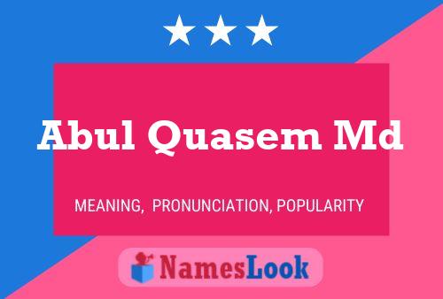 Abul Quasem Md Name Poster