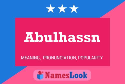 Abulhassn Name Poster