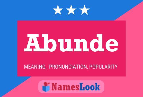 Abunde Name Poster