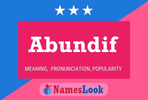 Abundif Name Poster