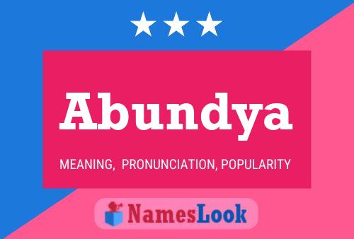 Abundya Name Poster