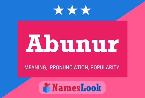 Abunur Name Poster