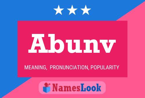 Abunv Name Poster