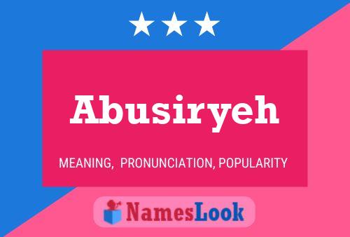 Abusiryeh Name Poster