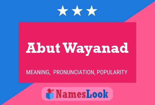 Abut Wayanad Name Poster