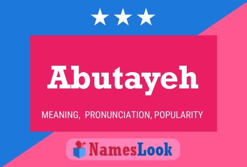 Abutayeh Name Poster