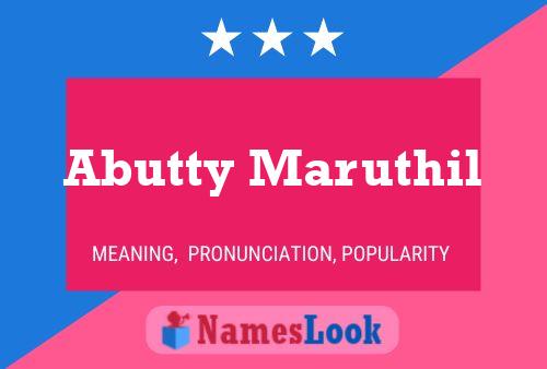 Abutty Maruthil Name Poster