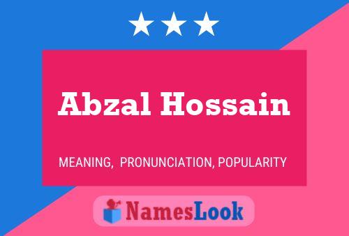 Abzal Hossain Name Poster