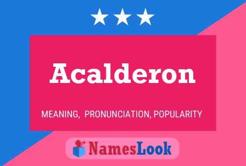 Acalderon Name Poster