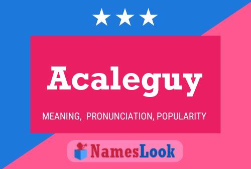 Acaleguy Name Poster