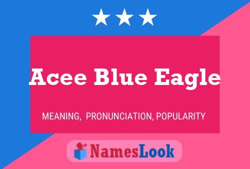 Acee Blue Eagle Name Poster