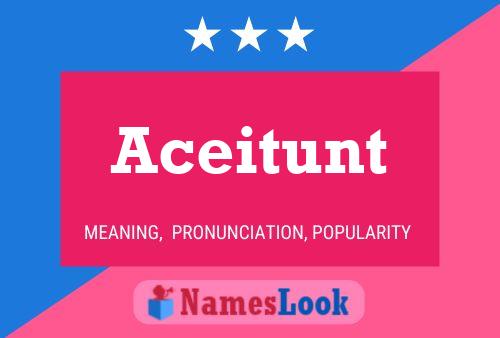 Aceitunt Name Poster