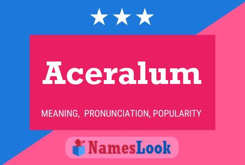 Aceralum Name Poster