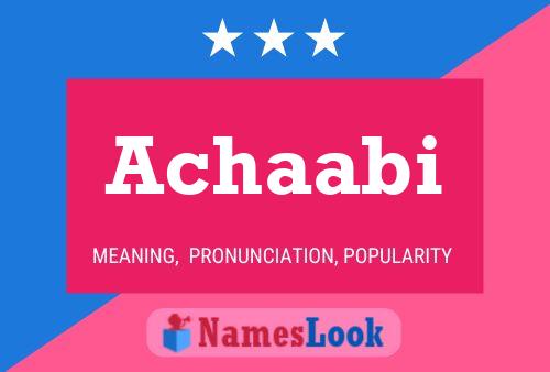 Achaabi Name Poster