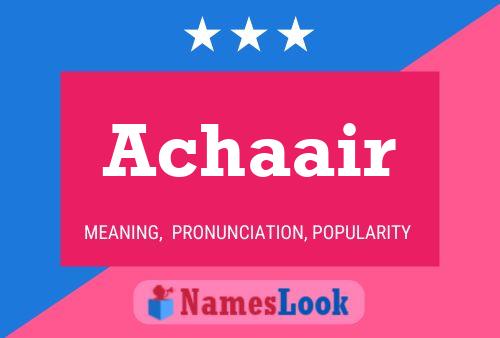 Achaair Name Poster